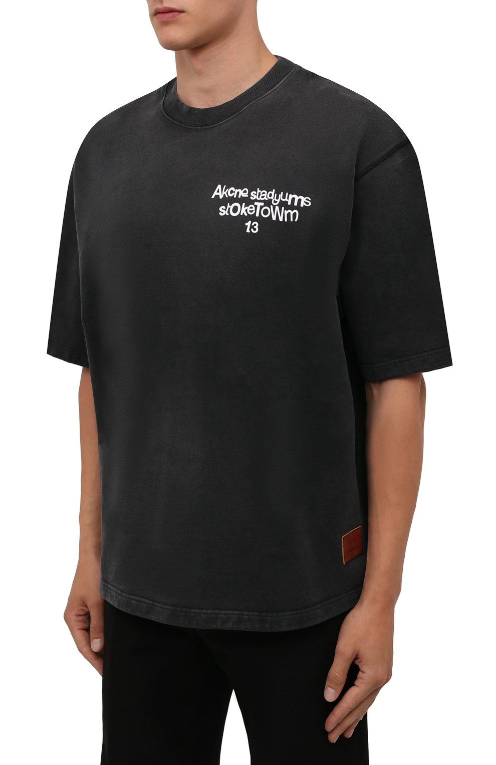 Хлопковая футболка ACNE STUDIOS, арт. CI0077/M, фото 3