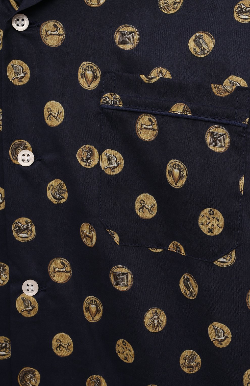 Хлопковая пижама DEREK ROSE темно-синего цвета по цене 19050 руб., арт. 7025-LEDB078, фото 4 Хлопковая пижама DEREK ROSE, арт. 7025-LEDB078, фото 4