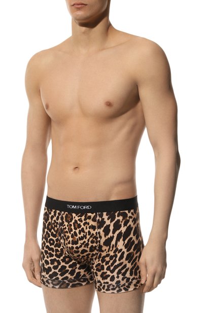 Хлопковые боксеры TOM FORD леопардового цвета по цене 15450 руб., арт. T4LC3123, фото 2 Хлопковые боксеры TOM FORD, арт. T4LC3123, фото 2
