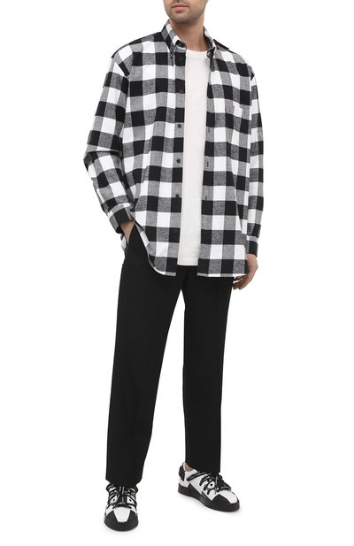 Кожаные кеды portofino DOLCE & GABBANA черно-белого цвета по цене 87650 руб., арт. CS1808/AW184, фото 2 Кожаные кеды portofino DOLCE & GABBANA, арт. CS1808/AW184, фото 2