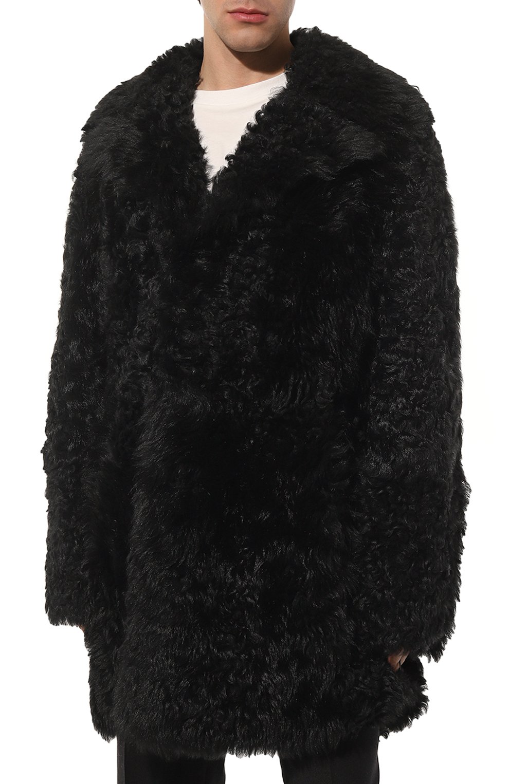 Шуба из овчины DESA черного цвета по цене 167330 руб., арт. K13362, фото 3 Шуба из овчины DESA, арт. K13362, фото 3