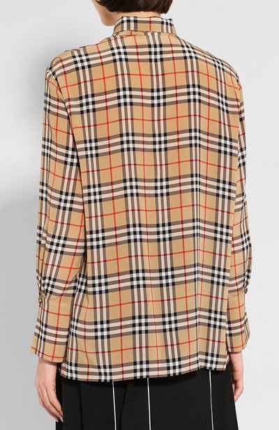 Шелковая блузка BURBERRY бежевого цвета по цене 92800 руб., арт. 8019141, фото 4 Шелковая блузка BURBERRY, арт. 8019141, фото 4