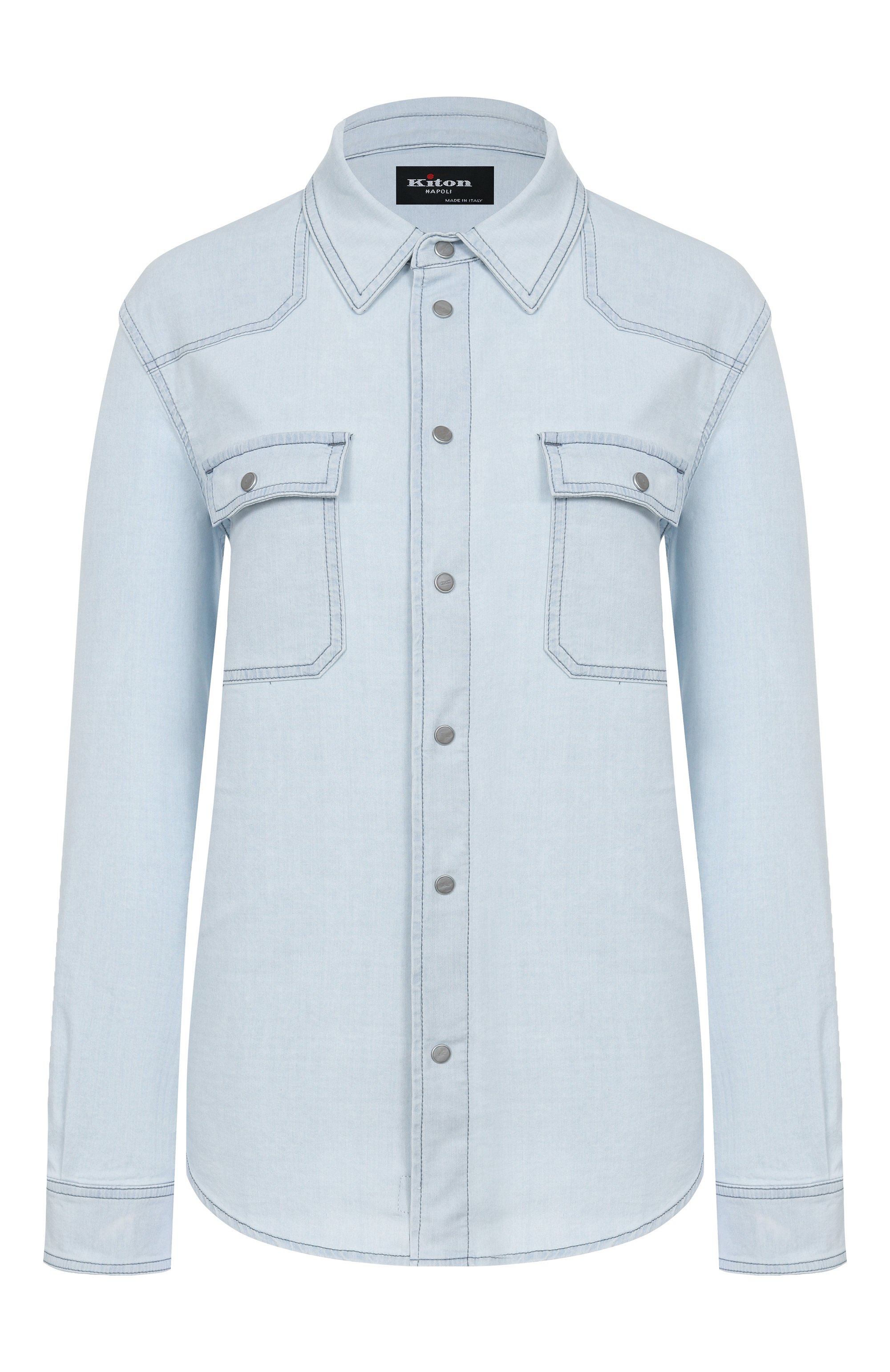 Джинсовая рубашка KITON, арт. DJ59401K0931F01, фото 1