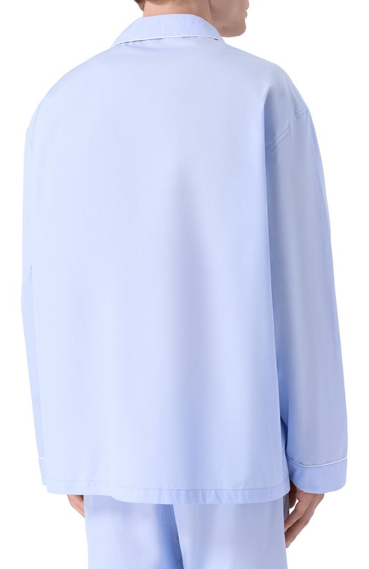 Хлопковая сорочка Kiton UNWM011K0244H04 Голубой  UNWM011K0244H04 Фото 4