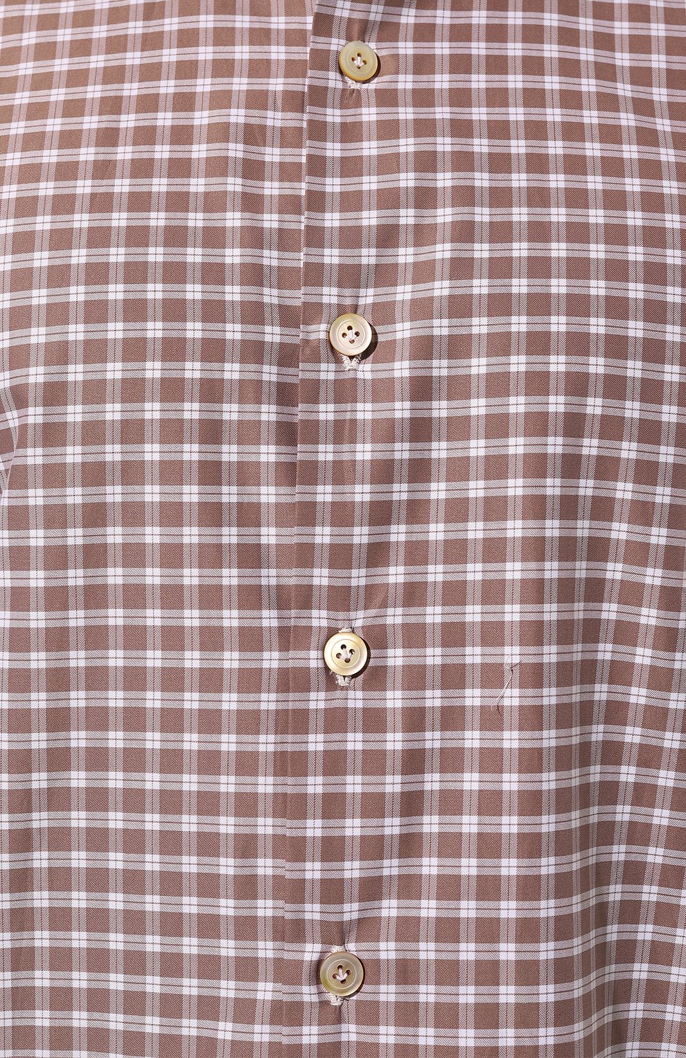 Хлопковая рубашка KITON коричневого цвета по цене 58950 руб., арт. UCIH0863710, фото 5 Хлопковая рубашка KITON, арт. UCIH0863710, фото 5