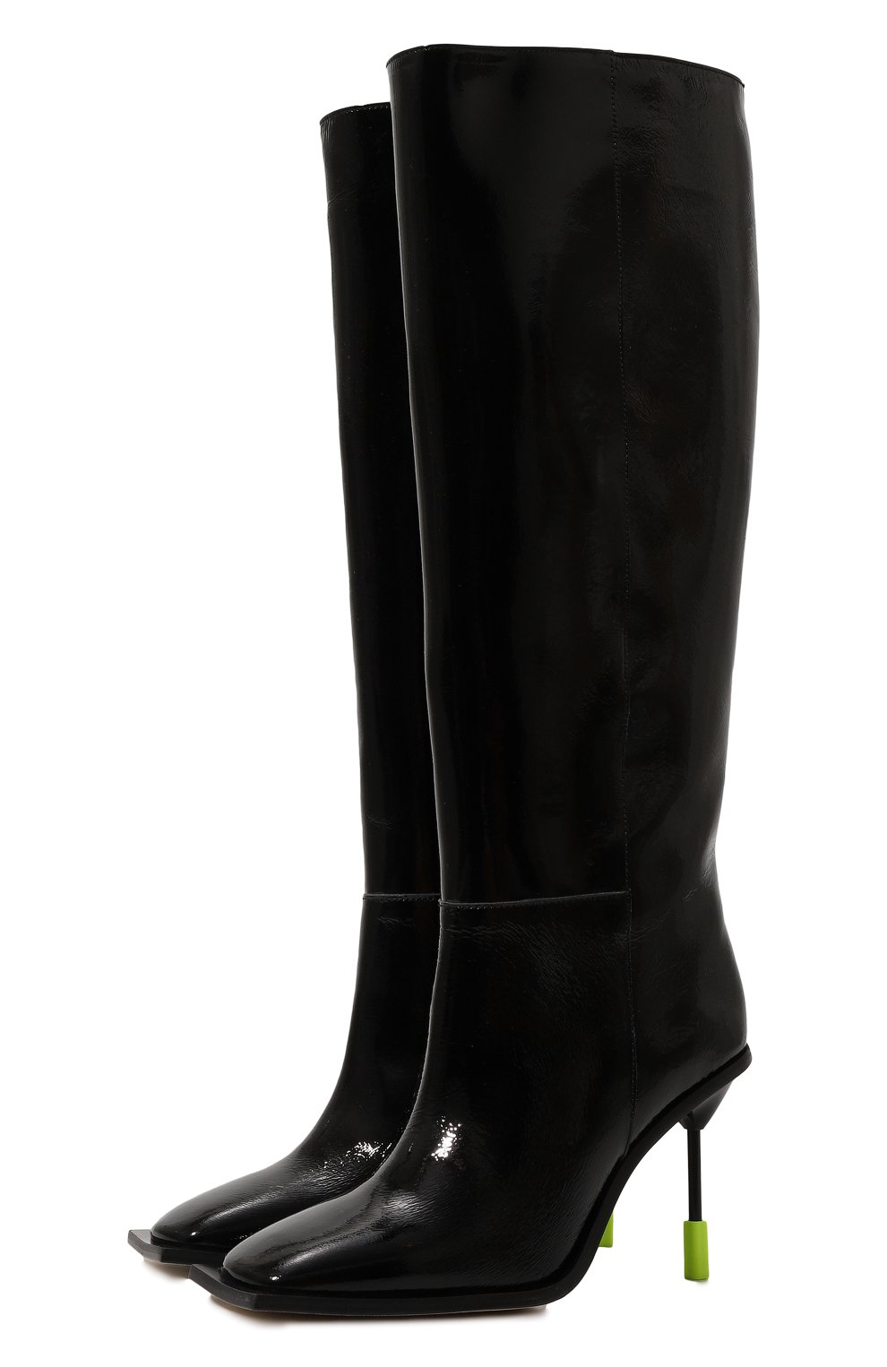 Кожаные сапоги MSGM черного цвета по цене 52900 руб., арт. 3541MDS111/479, фото 1 Кожаные сапоги MSGM, арт. 3541MDS111/479, фото 1