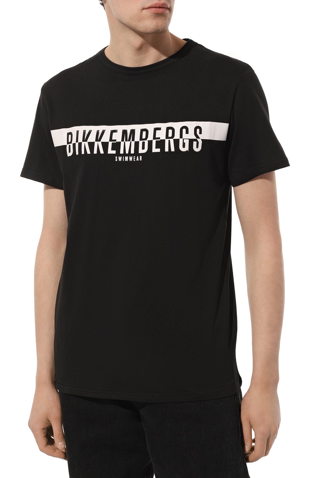 Хлопковая футболка DIRK BIKKEMBERGS черного цвета по цене 6155 руб., арт. BKK2MTS03, фото 3 Хлопковая футболка DIRK BIKKEMBERGS, арт. BKK2MTS03, фото 3