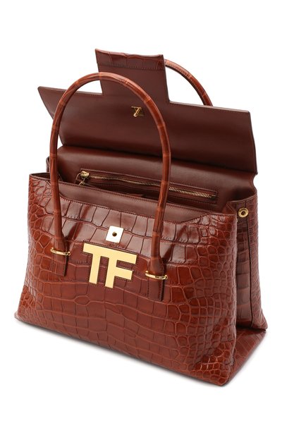 Сумка-тоут icon medium из кожи аллигатора TOM FORD, арт. L0683T/CSY, фото 4