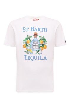 Мужская хлопковая футболка MC2 SAINT BARTH белого цвета, арт. STBM/TSHIRT MAN/00663D | Фото 1 (Кросс-КТ: Пляж; Рукава: Короткие; Длина (для топов): Стандартные; Принт: С принтом; Материал сплава: Проставлено; Материал внешний: Хлопок; Стили: Спорт-шик; Драгоценные камни: Проставлено)