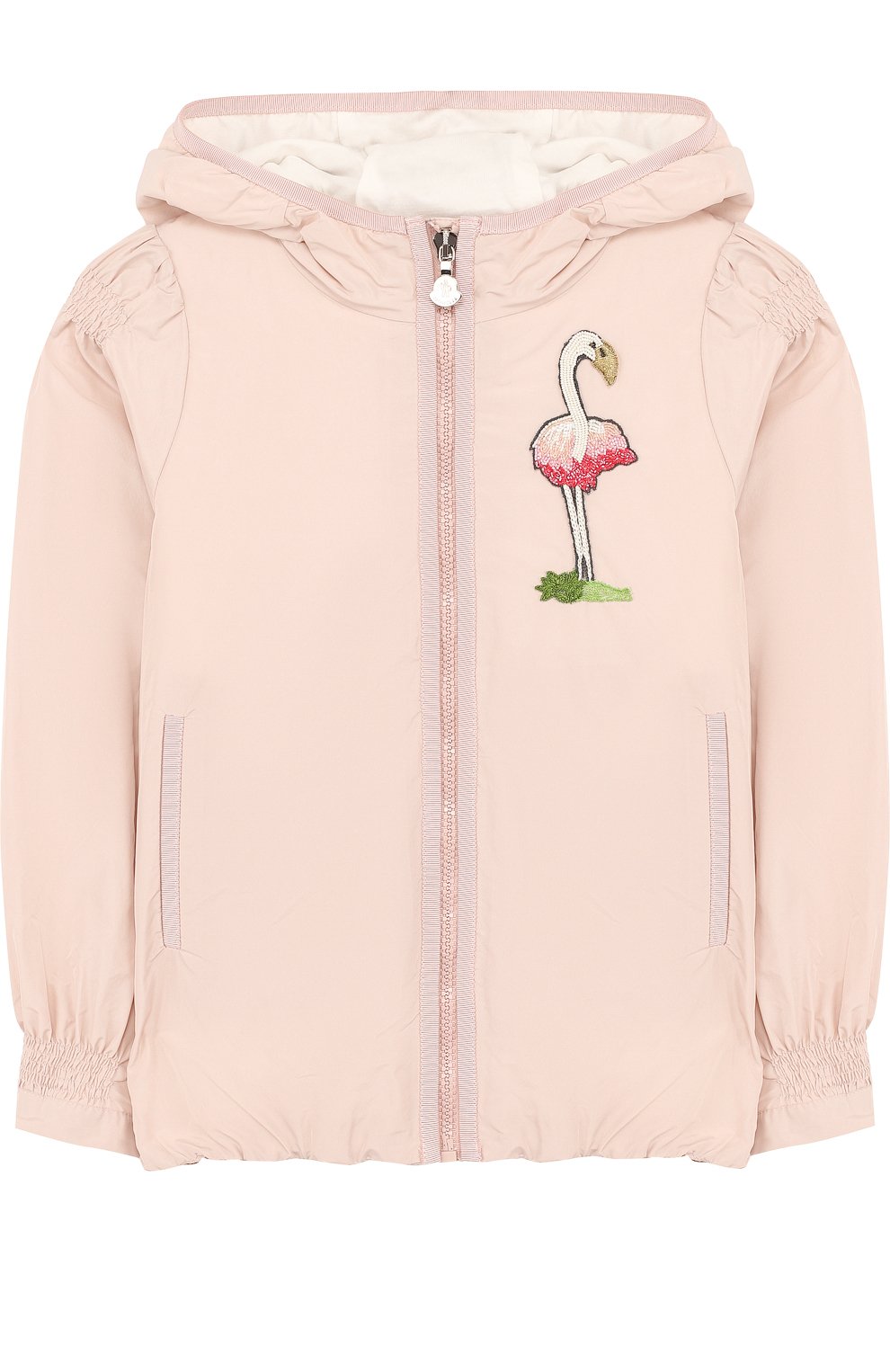 Ветровка на молнии с капюшоном и вышивкой бисером MONCLER ENFANT, арт. D1-954-46189-55-54881/8-10A, фото 1