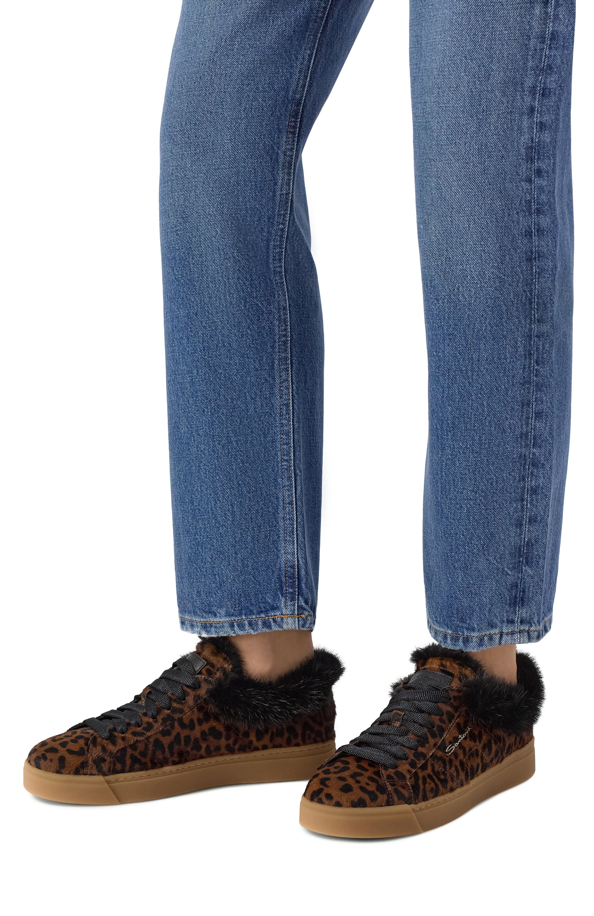 Кожаные кеды SANTONI, арт. WBGG61443FARPAVN, фото 2