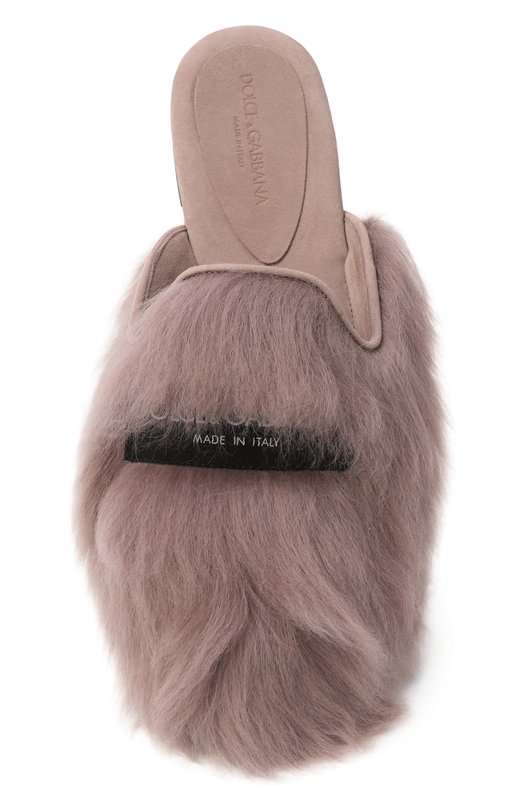 Сабо из овчины Dolce & Gabbana CI0224/A9Y93 Бежевый  CI0224/A9Y93 Фото 6