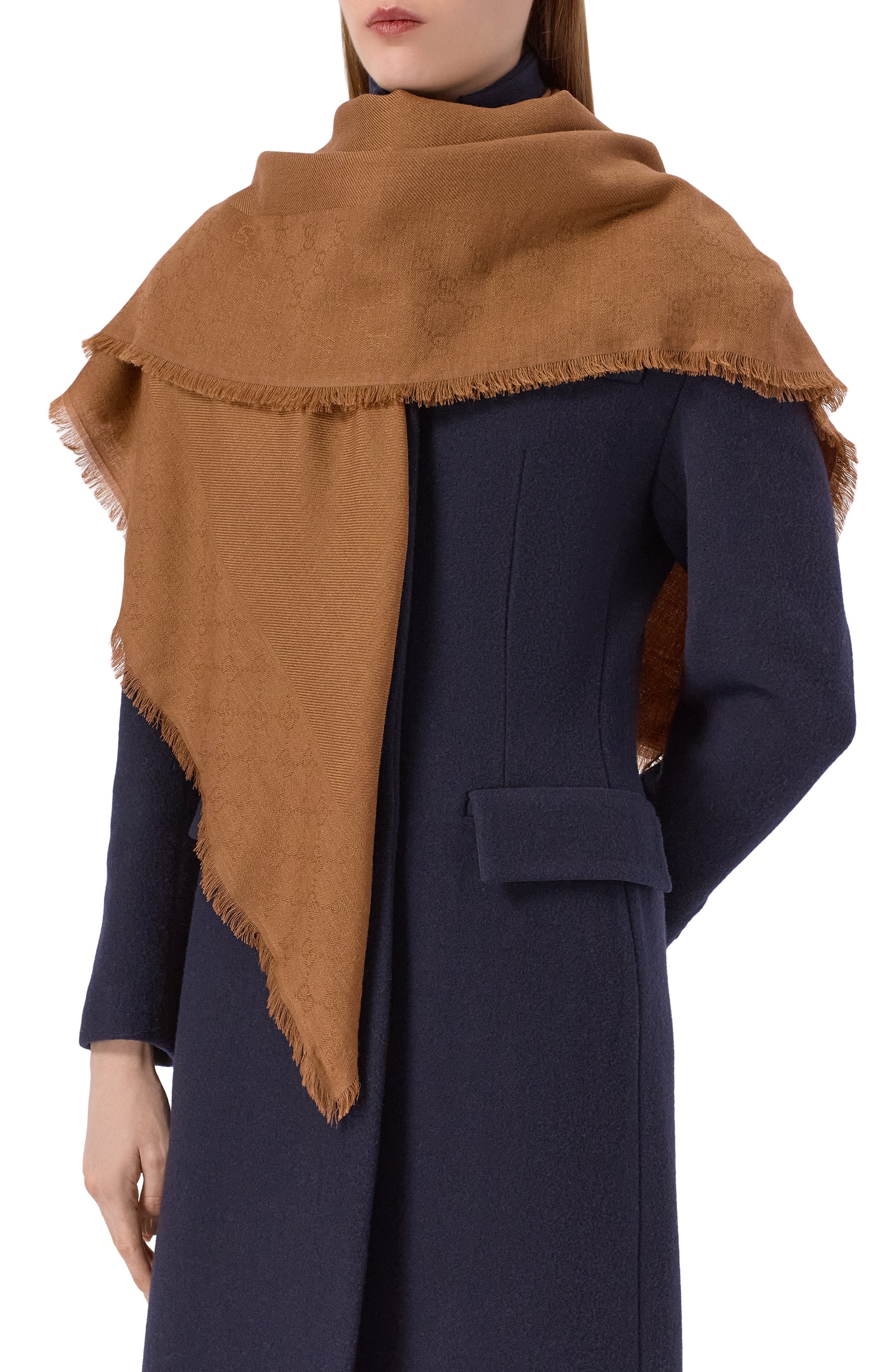 Шаль из шерсти и шелка GUCCI, арт. 809634/3GA38, фото 2