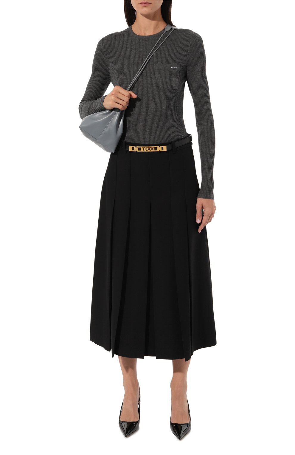 Юбка из шерсти и шелка GUCCI, арт. 543429 ZLE82, фото 2