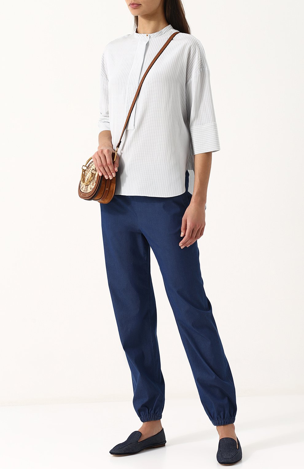 Лоферы venetian walk из денима LORO PIANA темно-синего цвета по цене 62250 руб., арт. FAI1547, фото 2 Лоферы venetian walk из денима LORO PIANA, арт. FAI1547, фото 2