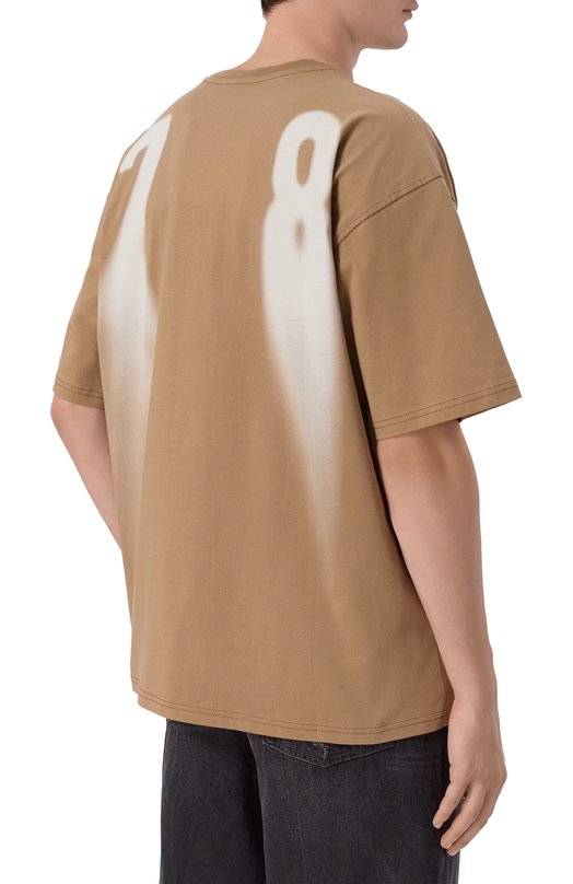 Хлопковая футболка Diesel A19981/0QIAM Коричневый  A19981/0QIAM Фото 4