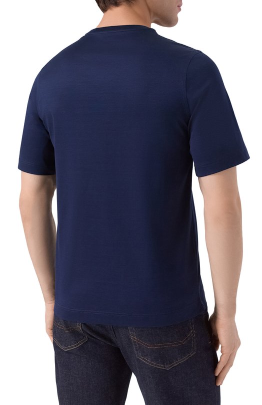 Хлопковая футболка Zilli TSR02AM0100VZLE00 Синий  TSR02AM0100VZLE00 Фото 4