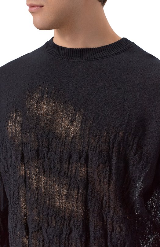 Хлопковый джемпер Isabel Benenato UK210S26 Чёрный  UK210S26 Фото 5