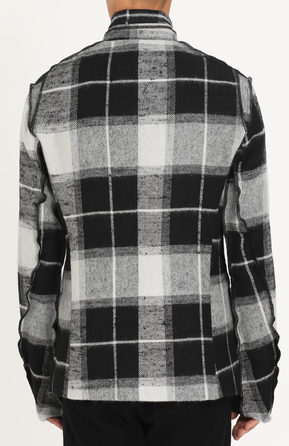 Однобортный пиджак из смеси льна и шерсти с воротником-стойкой LOST&FOUND, арт. M21.601.278, фото 4