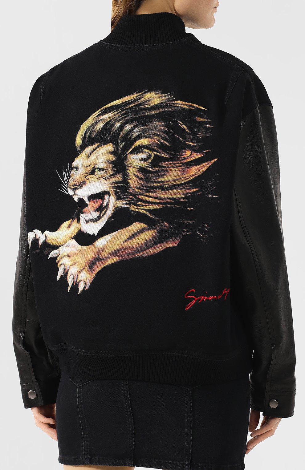 Джинсовая куртка с кожаными рукавами GIVENCHY, арт. BW3082507N, фото 4