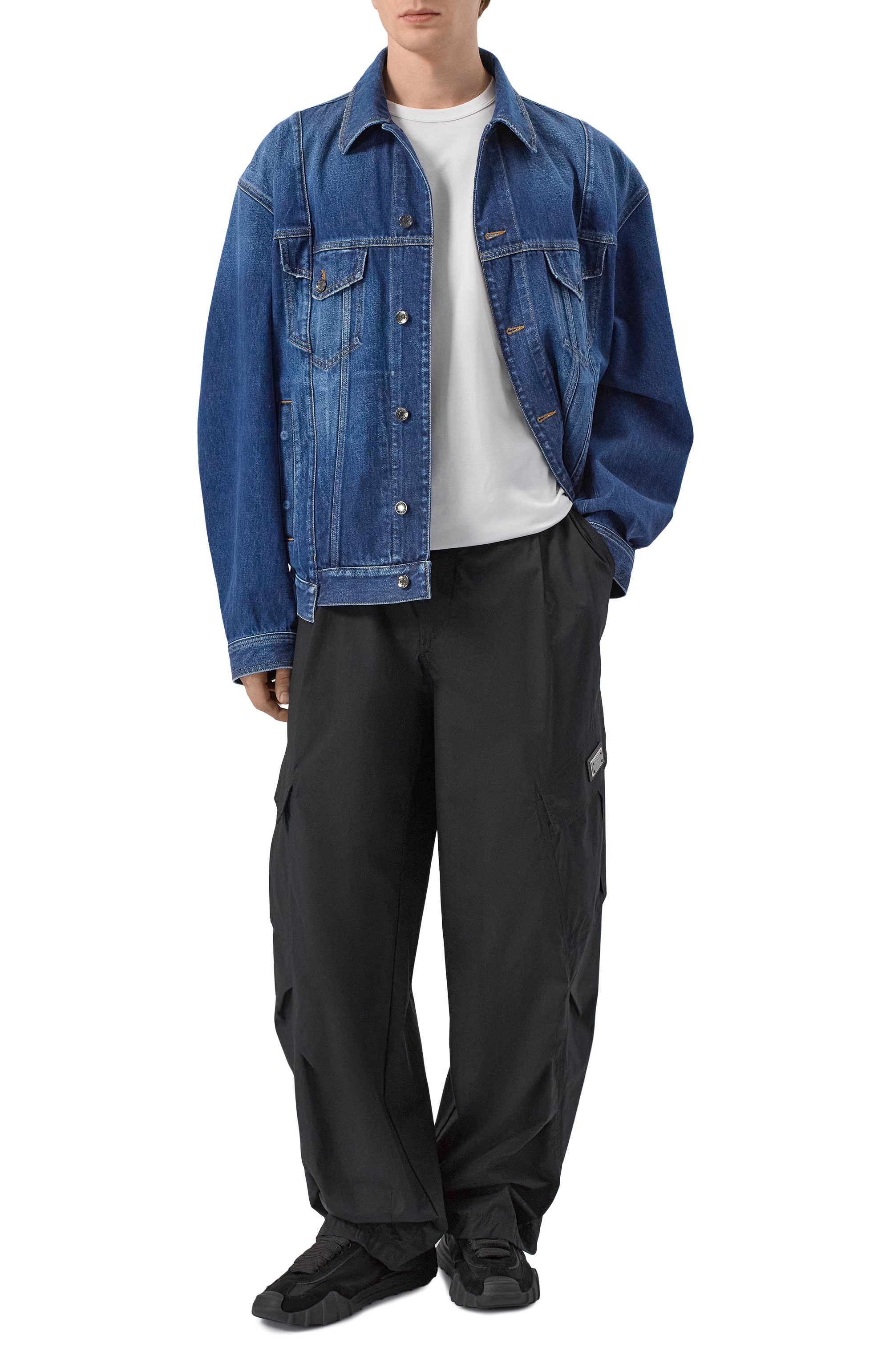 Комбинированные кроссовки dg athletics DOLCE & GABBANA черного цвета по цене 72450 руб., арт. CS2384/A0354, фото 2 Комбинированные кроссовки dg athletics DOLCE & GABBANA, арт. CS2384/A0354, фото 2