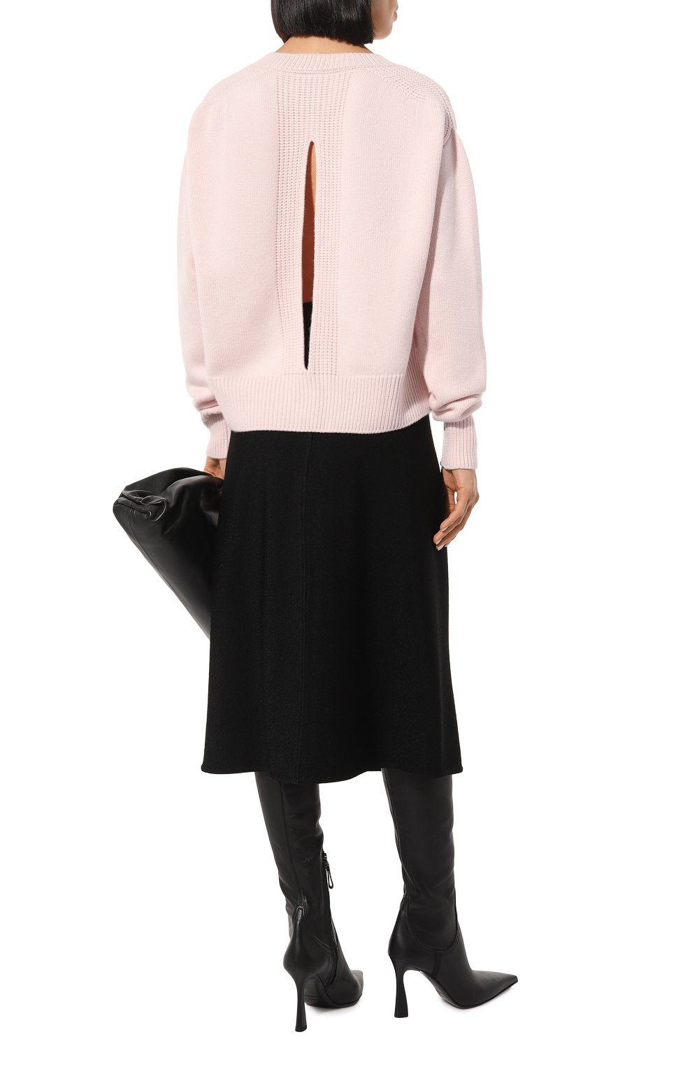 Кашемировый пуловер SASUPHI светло-розового цвета по цене 155000 руб., арт. W24607, фото 2 Кашемировый пуловер SASUPHI, арт. W24607, фото 2