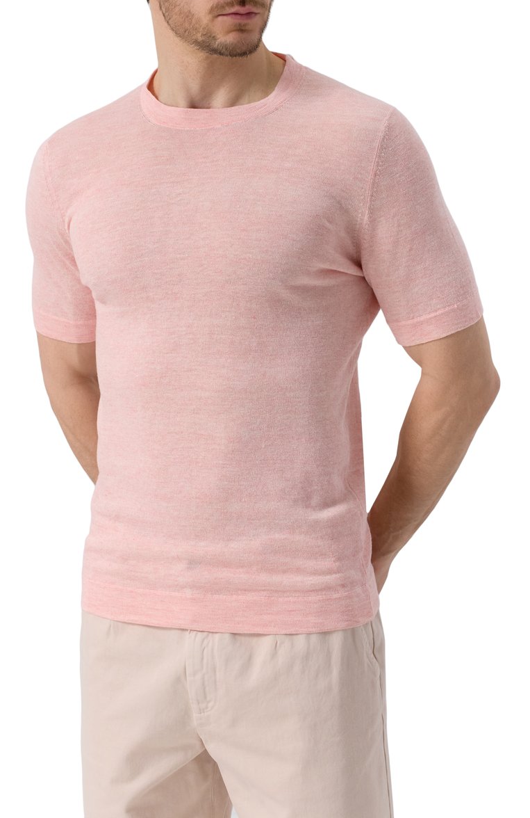 Футболка изо льна и хлопка BRUNELLO CUCINELLI, арт. M2L00340, фото 1