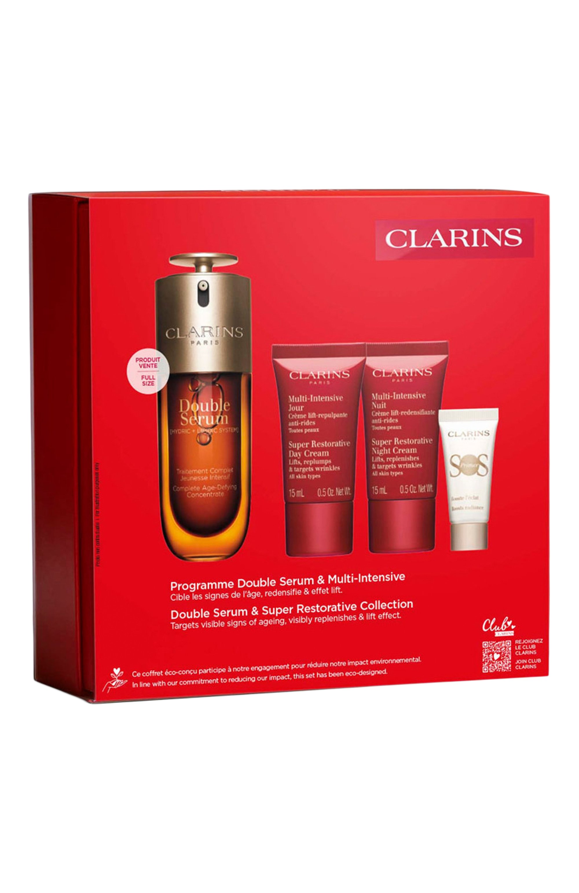 Набор double serum + super restorative collection (50+2x15+5ml) CLARINS бесцветного цвета по цене 13700 руб., арт. 80121939, фото 3 Набор double serum + super restorative collection (50+2x15+5ml) CLARINS, арт. 80121939, фото 3