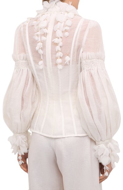 Блузка из льна и шелка ZIMMERMANN, арт. 1337TB0T, фото 4