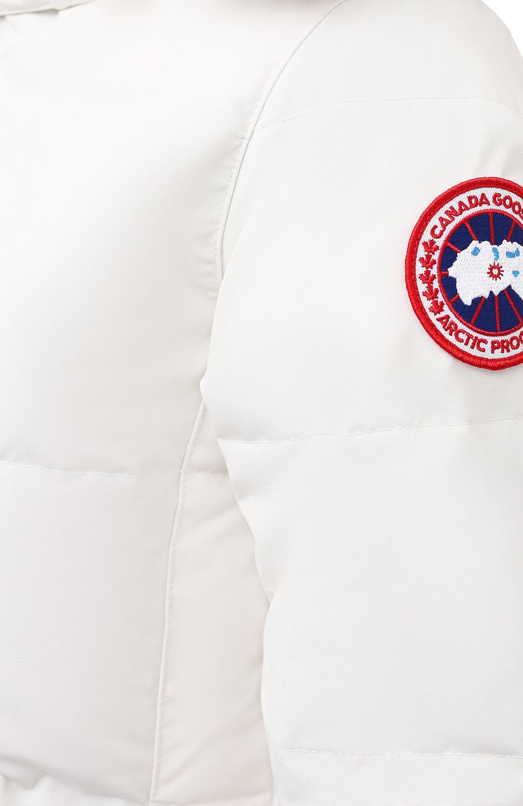 Женская парка chelsea CANADA GOOSE белого цвета, арт. 3804L | Фото 5 (Материал внешний: Синтетический материал; Длина (верхняя одежда): Короткие; Рукава: Длинные; Стили: Классический; Материал утеплителя: Пух и перо; Кросс-КТ: Куртка; Материал сплава: Проставлено; Драгоценные камни: Проставлено)