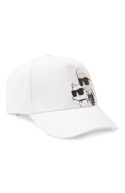 Хлопковая бейсболка KARL LAGERFELD KIDS, арт. Z30393