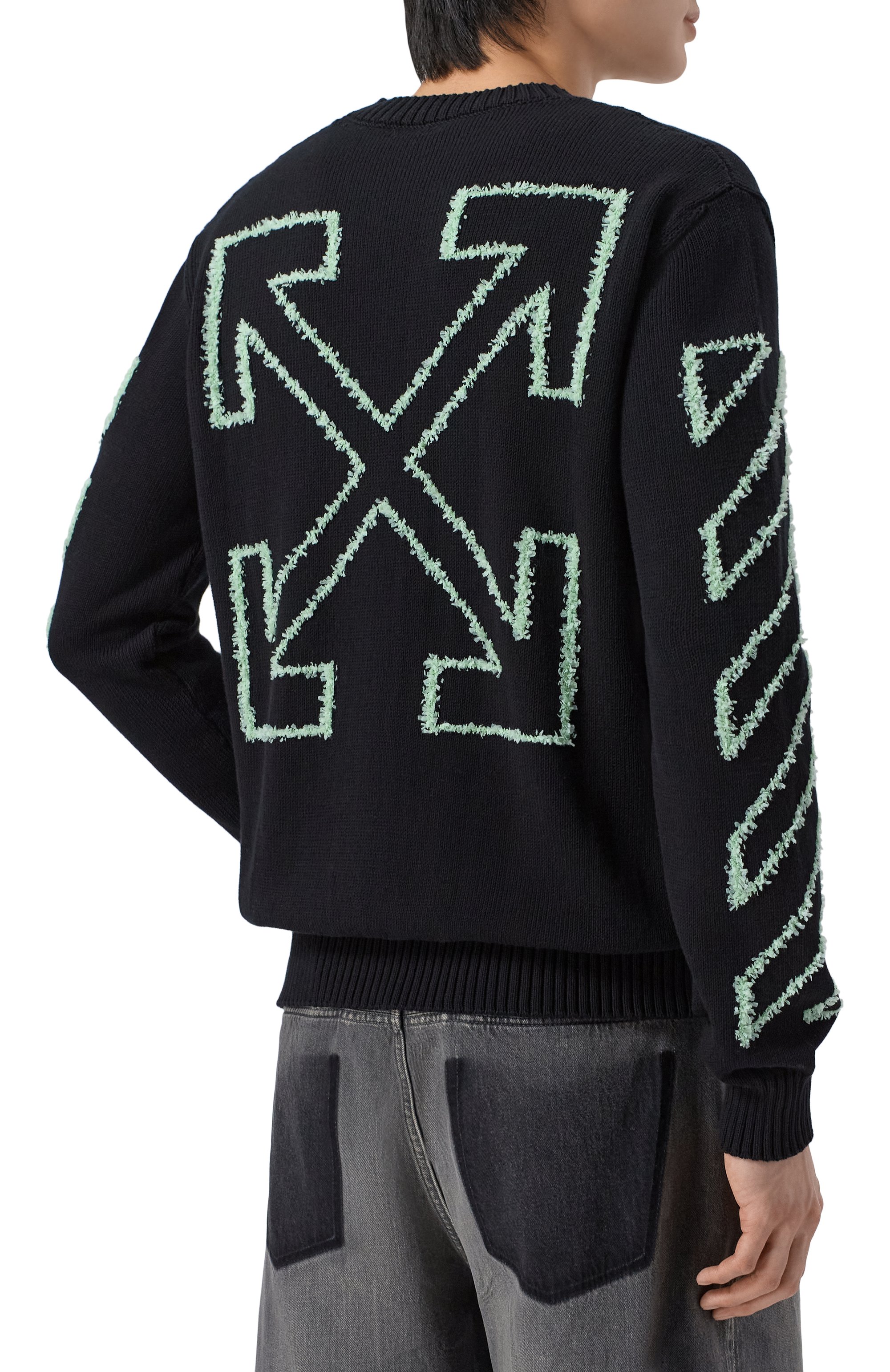 Хлопковый свитер OFF-WHITE, арт. 0MHE087S26KNI001, фото 4