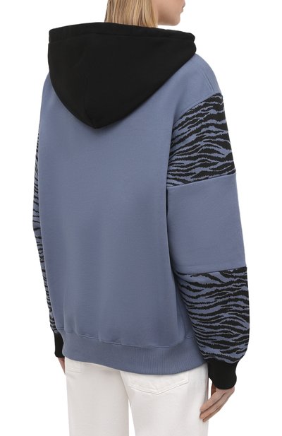 Хлопковое худи KENZO голубого цвета по цене 39850 руб., арт. FB52SW6274MH, фото 4 Хлопковое худи KENZO, арт. FB52SW6274MH, фото 4