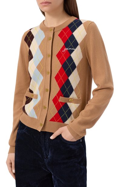Кардиган из шерсти и кашемира GANNI, арт. A1070055, фото 3