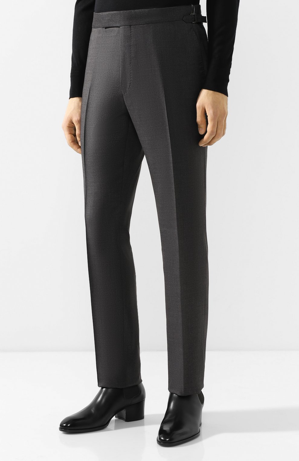 Костюм с двубортным пиджаком из смеси шерсти и шелка TOM FORD, арт. 438R12/21SD4Z, фото 5