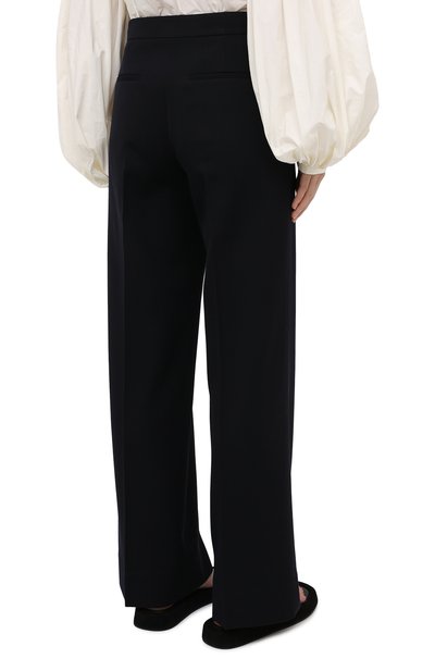 Шерстяные брюки JIL SANDER темно-синего цвета по цене 105500 руб., арт. JSWR305300-WR202000, фото 4 Шерстяные брюки JIL SANDER, арт. JSWR305300-WR202000, фото 4