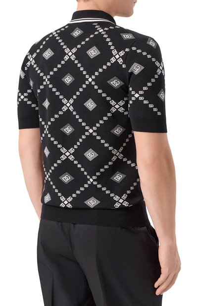 Поло из шерсти и шелка DOLCE & GABBANA, арт. GXZ02T/JGMA7, фото 4