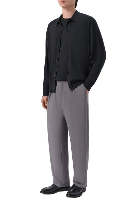 Кардиган из шелка и кашемира Attachment AK61-004 Чёрный  AK61-004 Фото 2