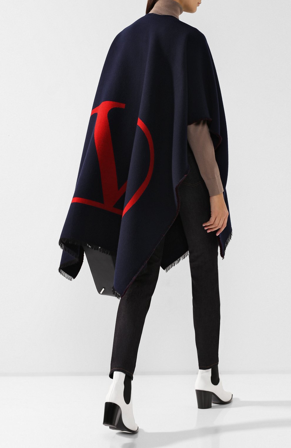 Пончо из смеси шерсти и шелка VALENTINO, арт. SW2EA018/DLV, фото 2