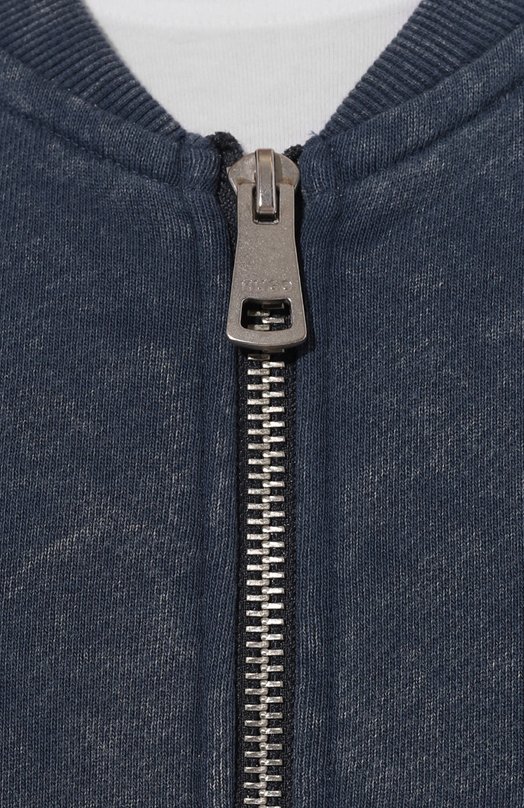 Хлопковый бомбер HUGO Blue Синий, фото 5