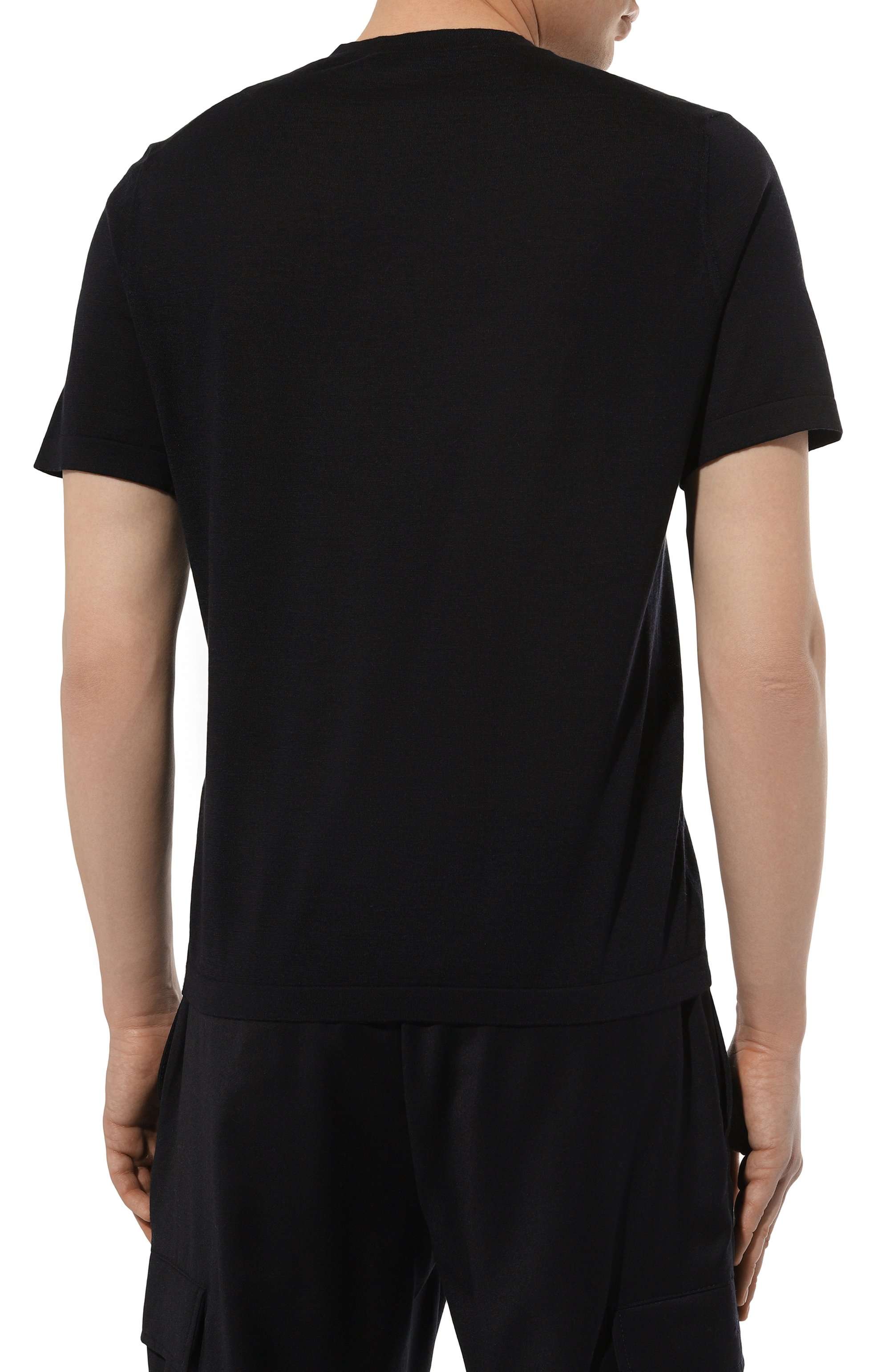 Кашемировая футболка STEFANO RICCI темно-синего цвета по цене 99500 руб., арт. W515000G10/W24101, фото 4 Кашемировая футболка STEFANO RICCI, арт. W515000G10/W24101, фото 4