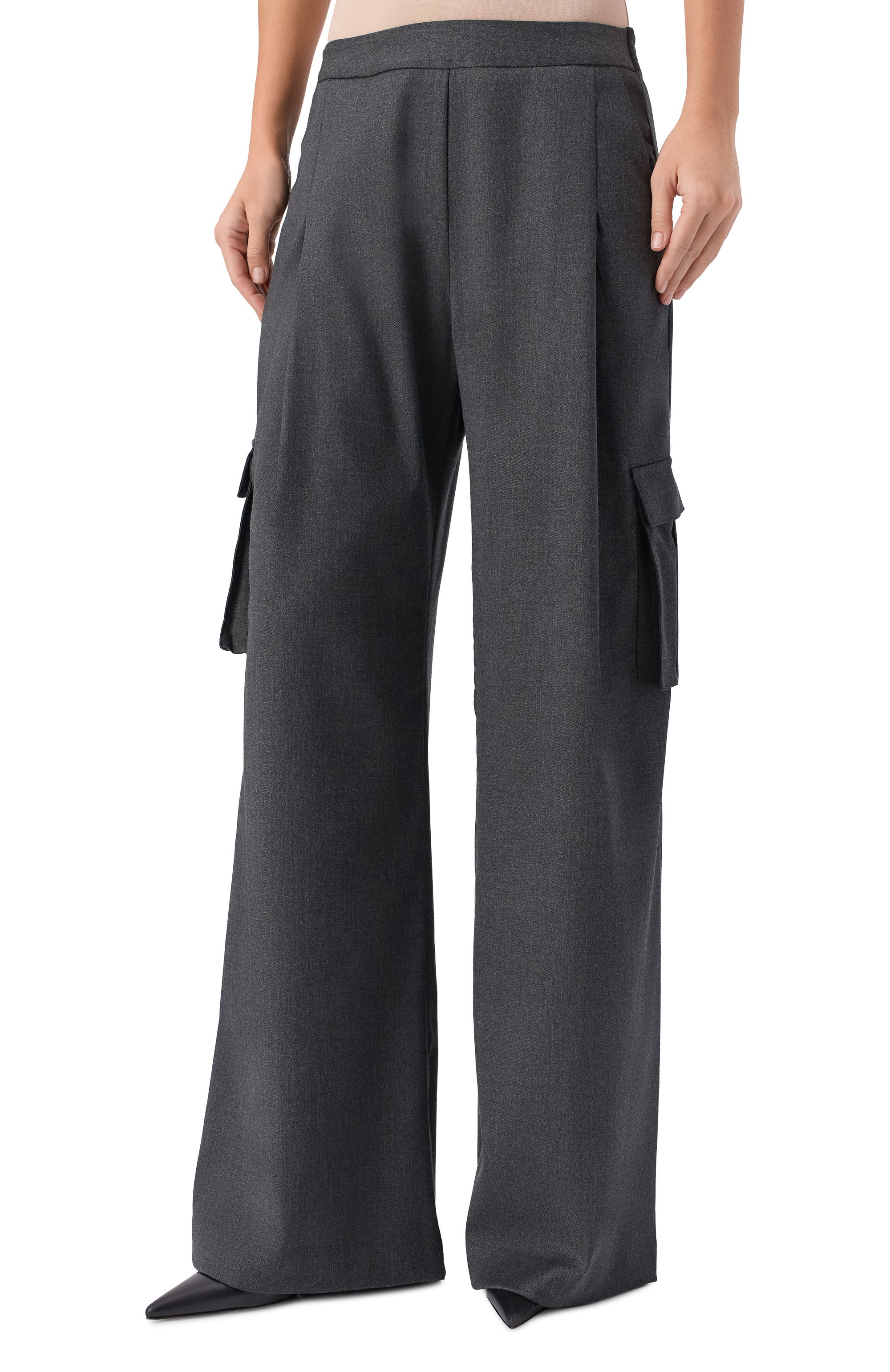 Брюки-карго из шерсти и вискозы ERMANNO SCERVINO, арт. D474P306JWR, фото 3