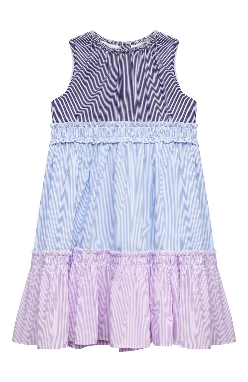 Хлопковое платье IL GUFO разноцветного цвета по цене 15050 руб., арт. P21VA265C1052/5A-8A, фото 1 Хлопковое платье IL GUFO, арт. P21VA265C1052/5A-8A, фото 1