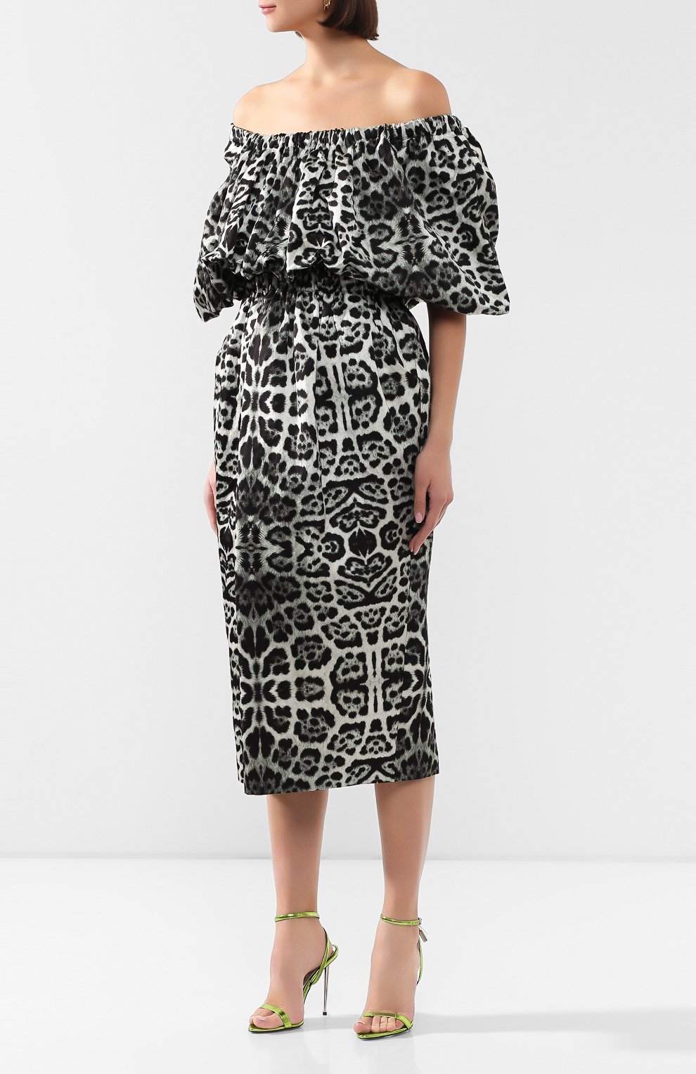 Платье из вискозы и хлопка DRIES VAN NOTEN, арт. 201-11042-9326, фото 3
