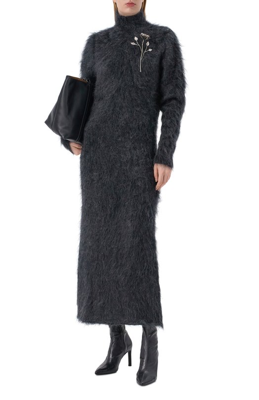 Шерстяное платье Giuseppe di Morabito 05FW2KND373X 05444 Серый  05FW2KND373X 05444 Фото 2