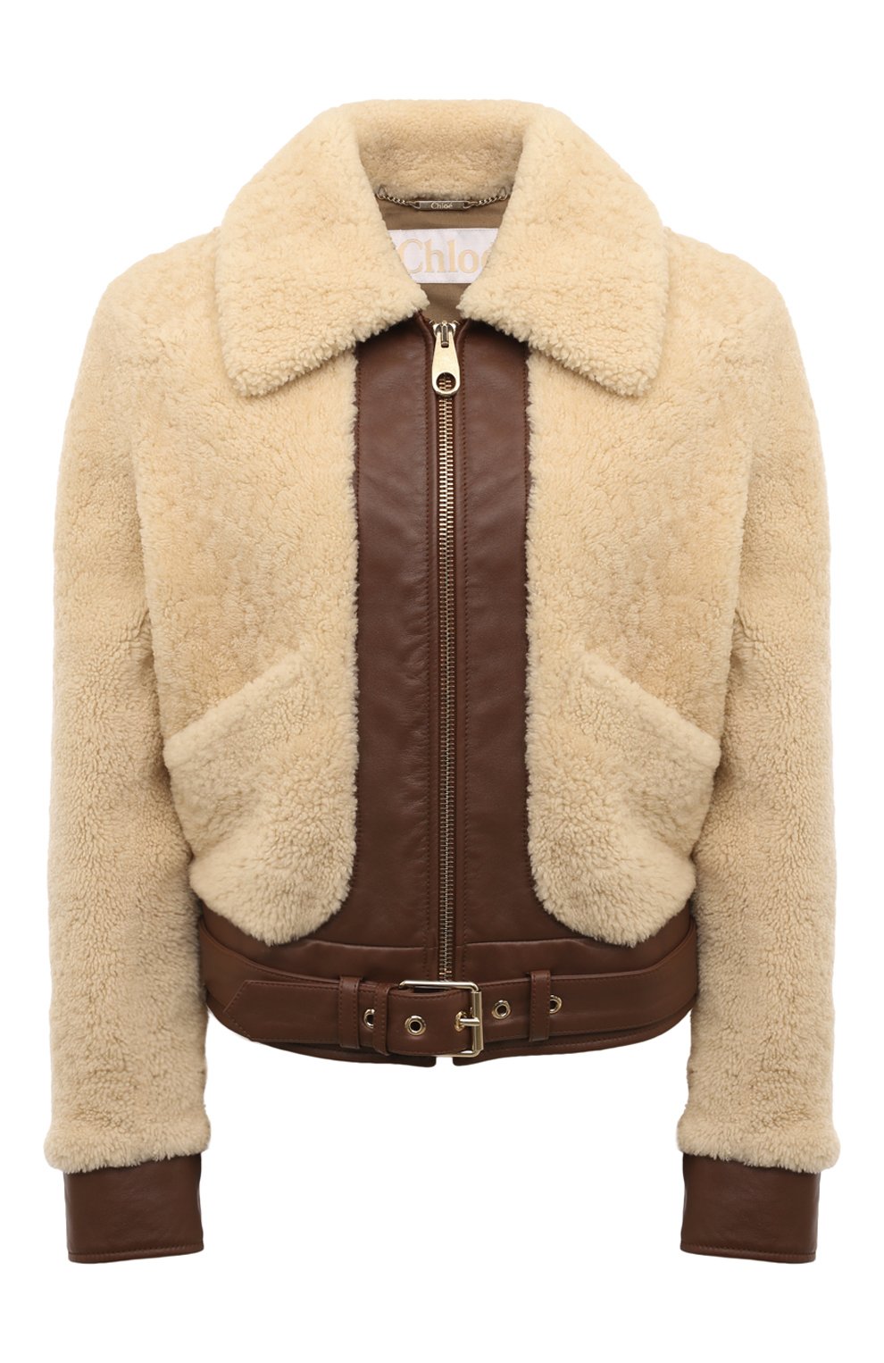 Кожаная куртка с м�еховой отделкой CHLOÉ, арт. CHC23ACV05/204, фото 1