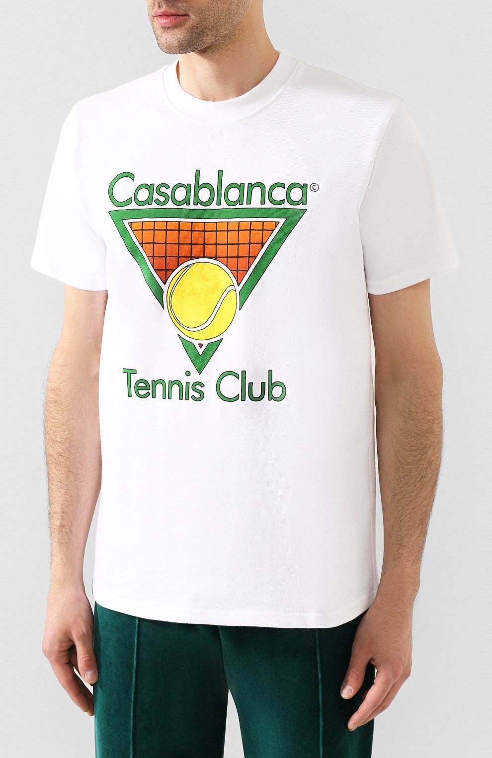 Хлопковая футболка CASABLANCA, арт. MS20-TS-001 CASA TENNIS CLUB IC0N, фото 3