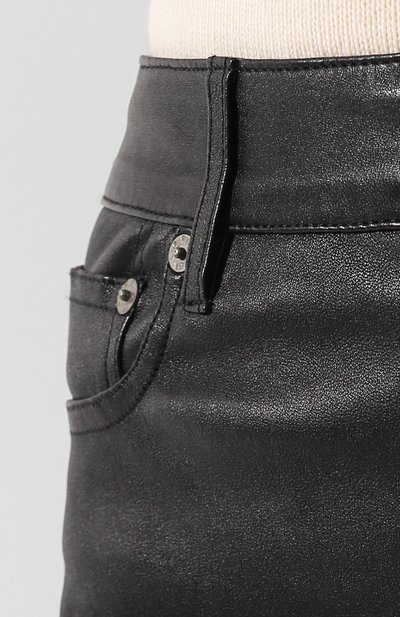 Кожаные брюки прямого кроя POLO RALPH LAUREN черного цвета по цене 105500 руб., арт. 211717788, фото 5 Кожаные брюки прямого кроя POLO RALPH LAUREN, арт. 211717788, фото 5