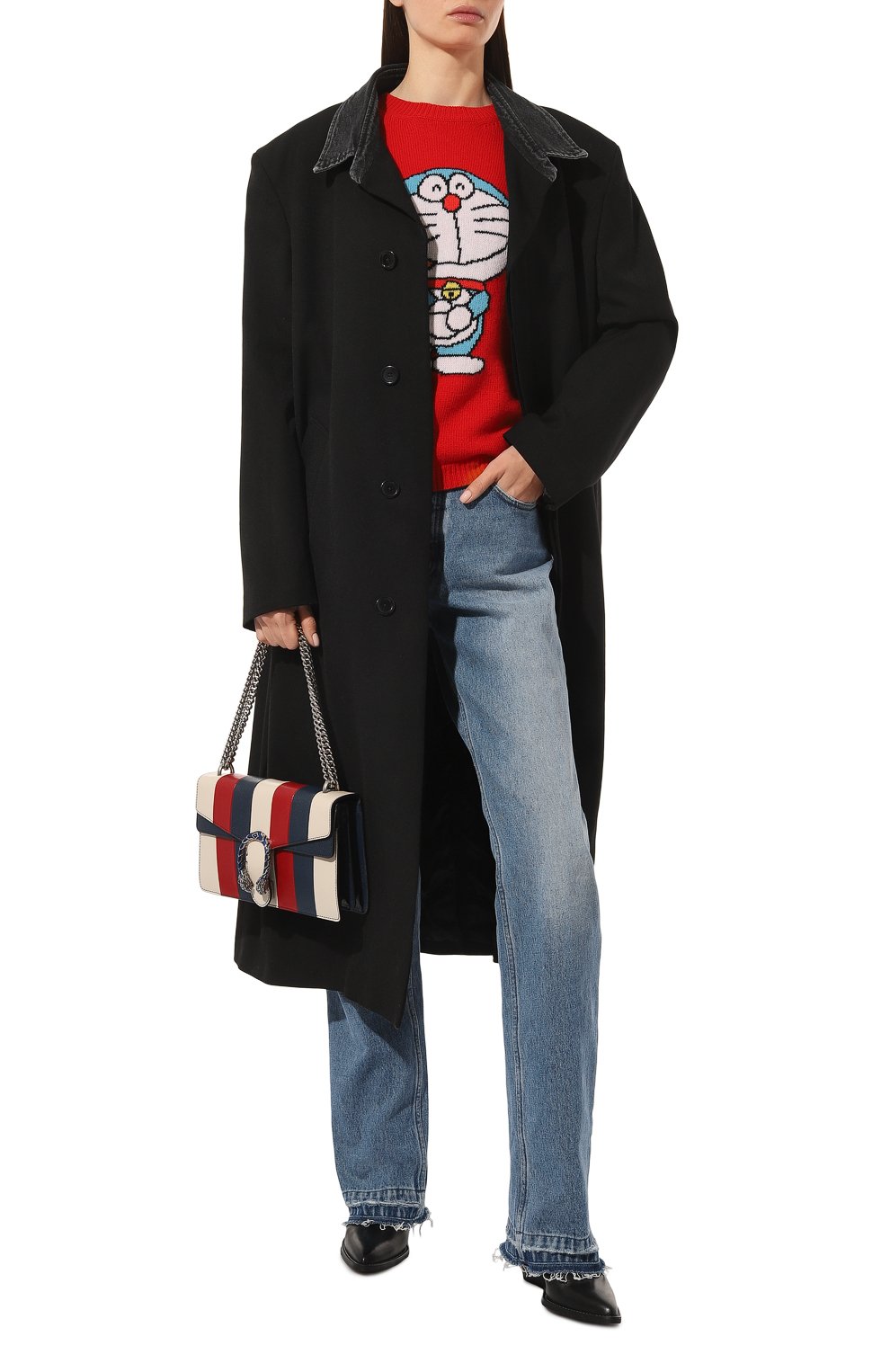 Шерстяной пуловер GUCCI красного цвета по цене 172800 руб., арт. 655654 XKBVW, фото 2 Шерстяной пуловер GUCCI, арт. 655654 XKBVW, фото 2