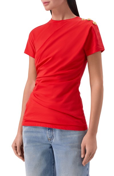 Хлопковая футболка BALMAIN, арт. FF0EF002/GF23, фото 3